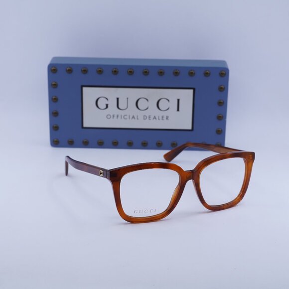 Final Price! Gucci GG1319O 002 Havana Eyeglasses 53mm - Picture 1 of 11